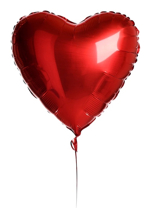 Heart helium balloon